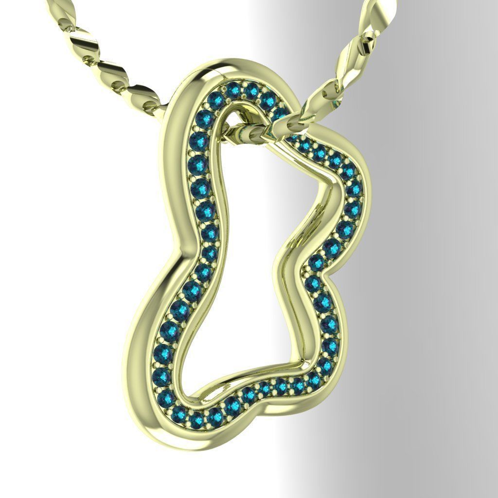 Pendants Stylish modern  Butterflies 3D print model_5