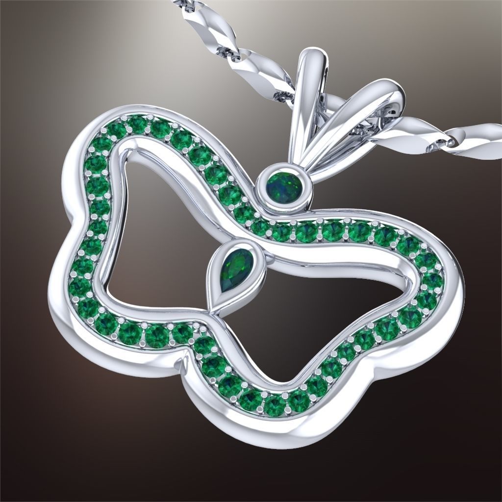 Pendants Stylish modern  Butterflies 3D print model_15