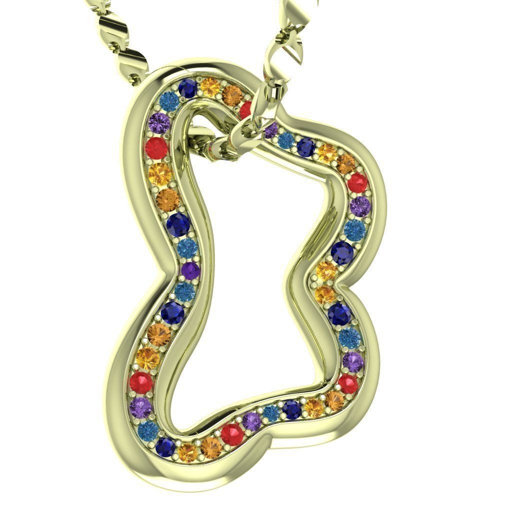 Pendants Stylish modern  Butterflies 3D print model_6