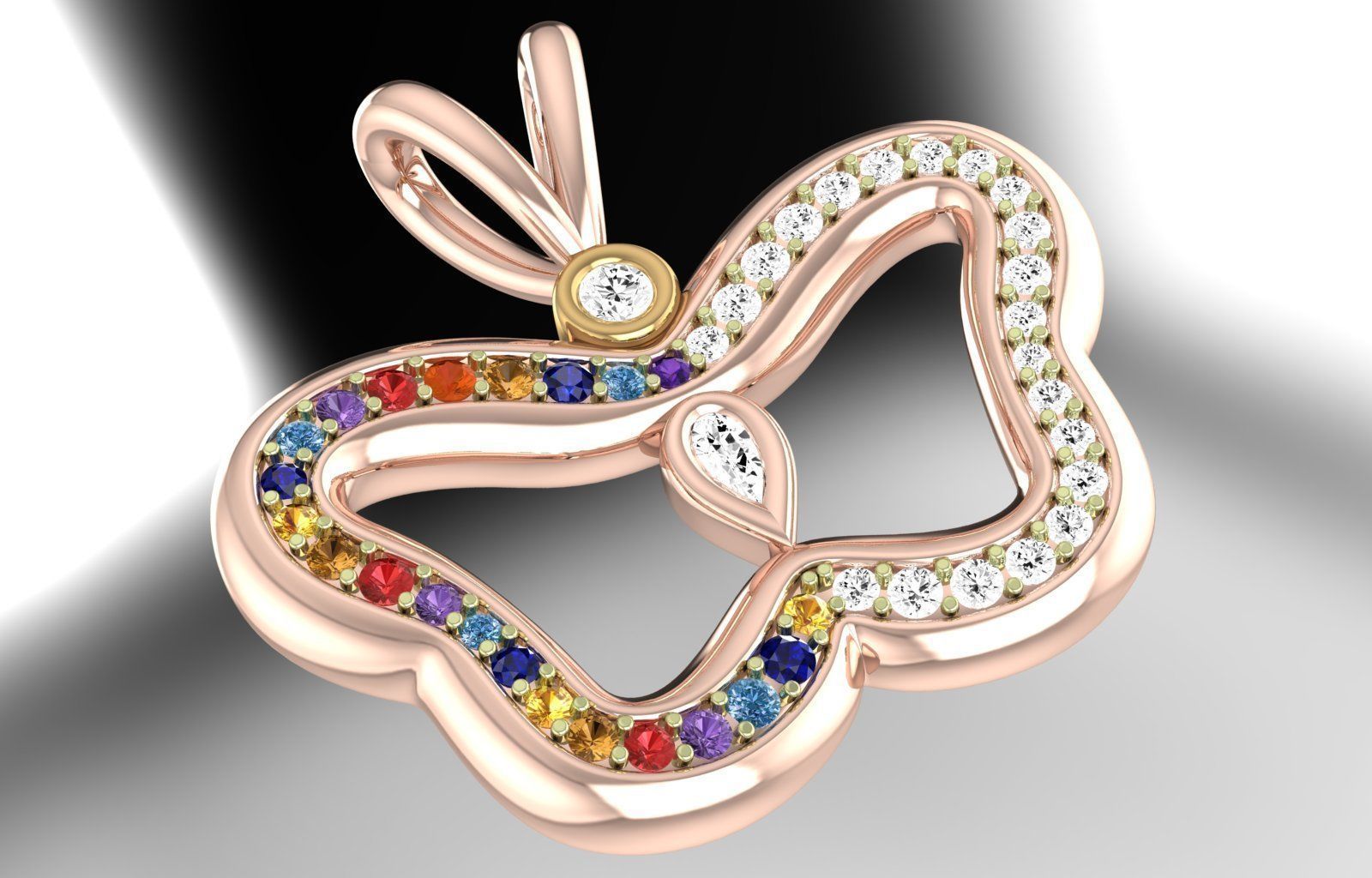 Pendants Stylish modern  Butterflies 3D print model_10