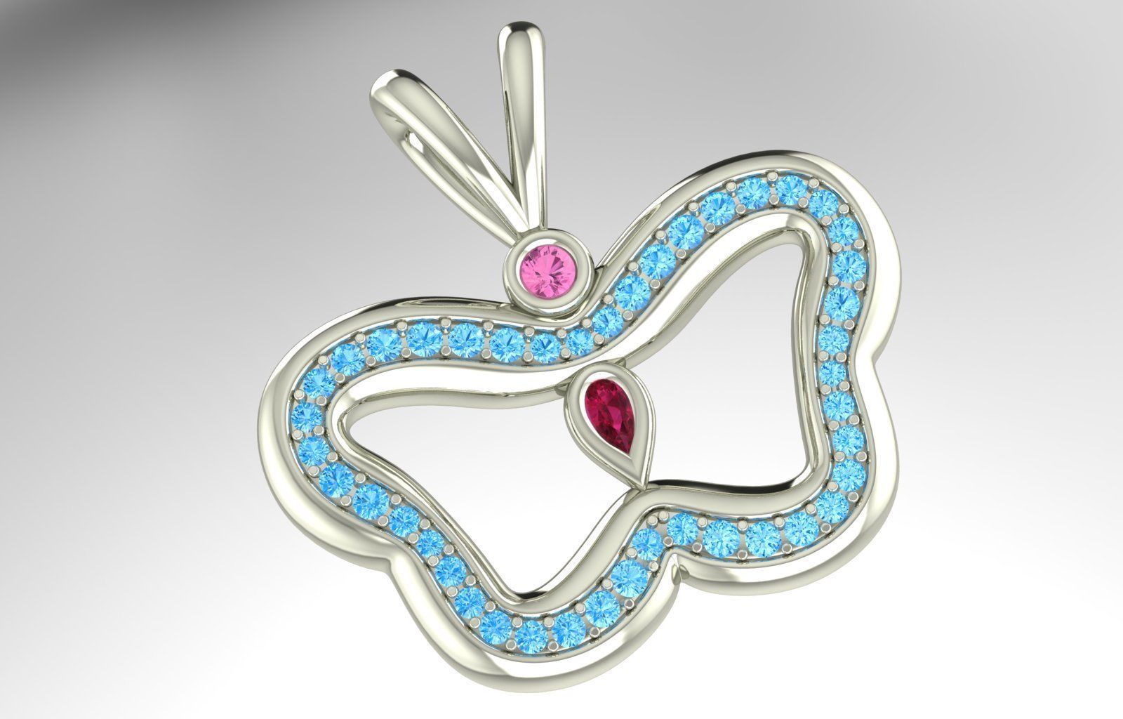 Pendants Stylish modern  Butterflies 3D print model_21