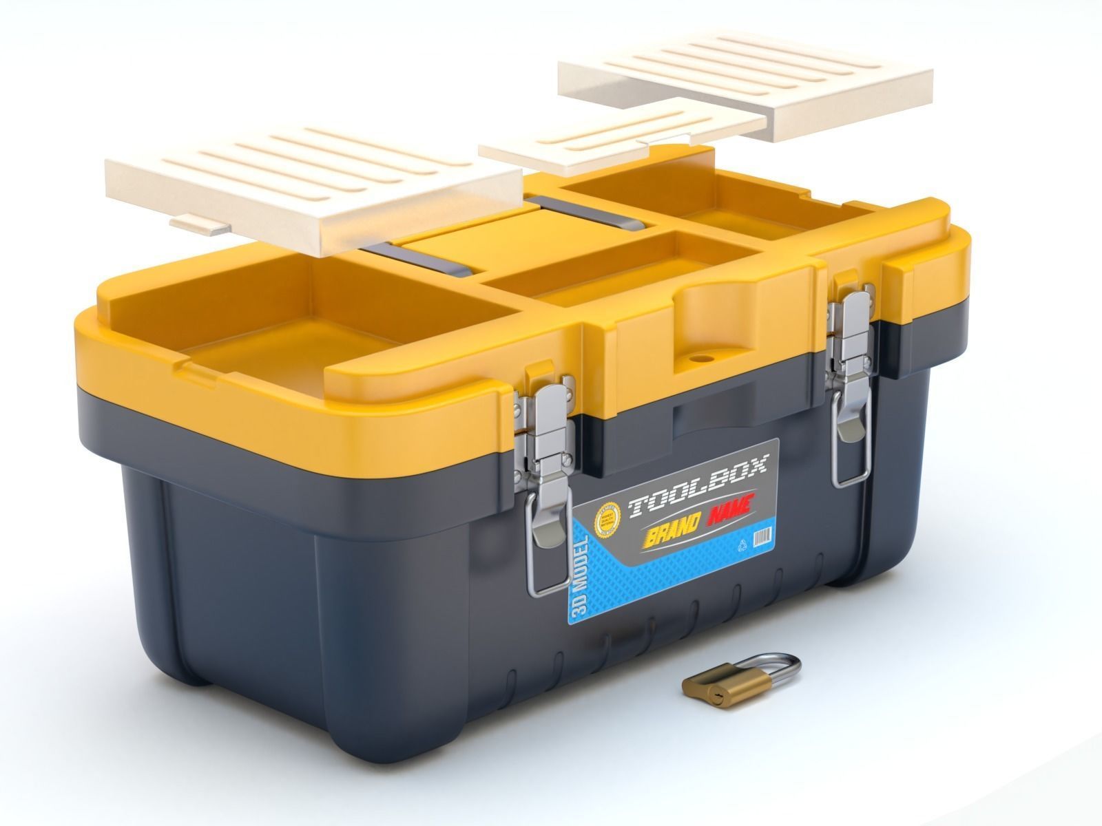 Plastic Toolbox 3D model_3