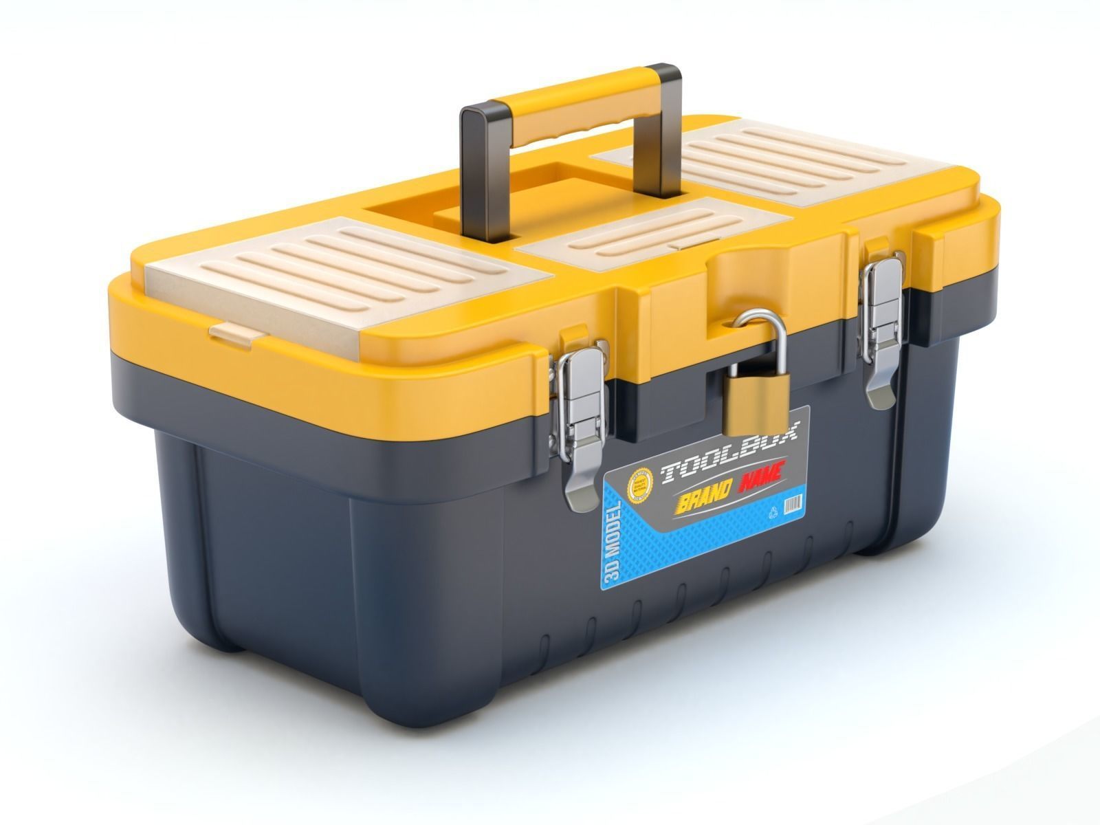 Plastic Toolbox 3D model_1