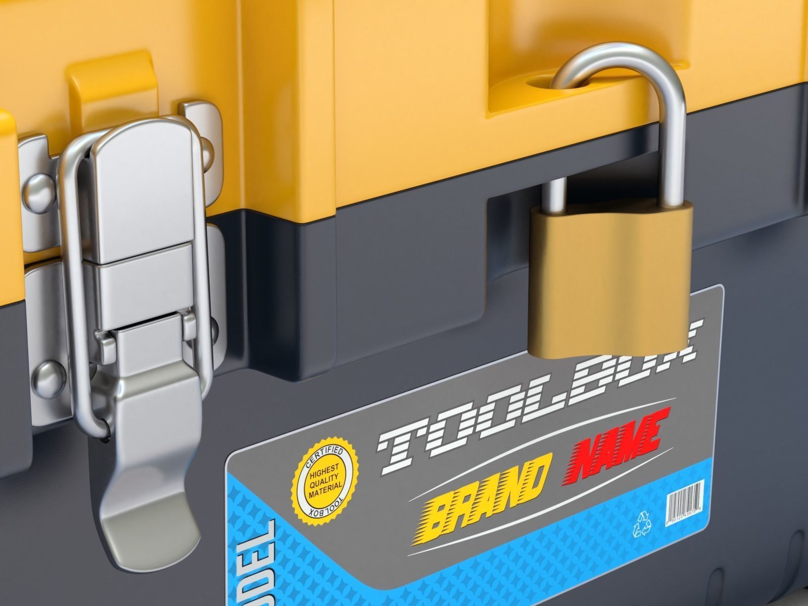 Plastic Toolbox 3D model_7