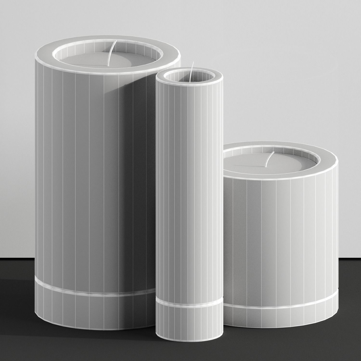 Modern candle Free 3D model_3