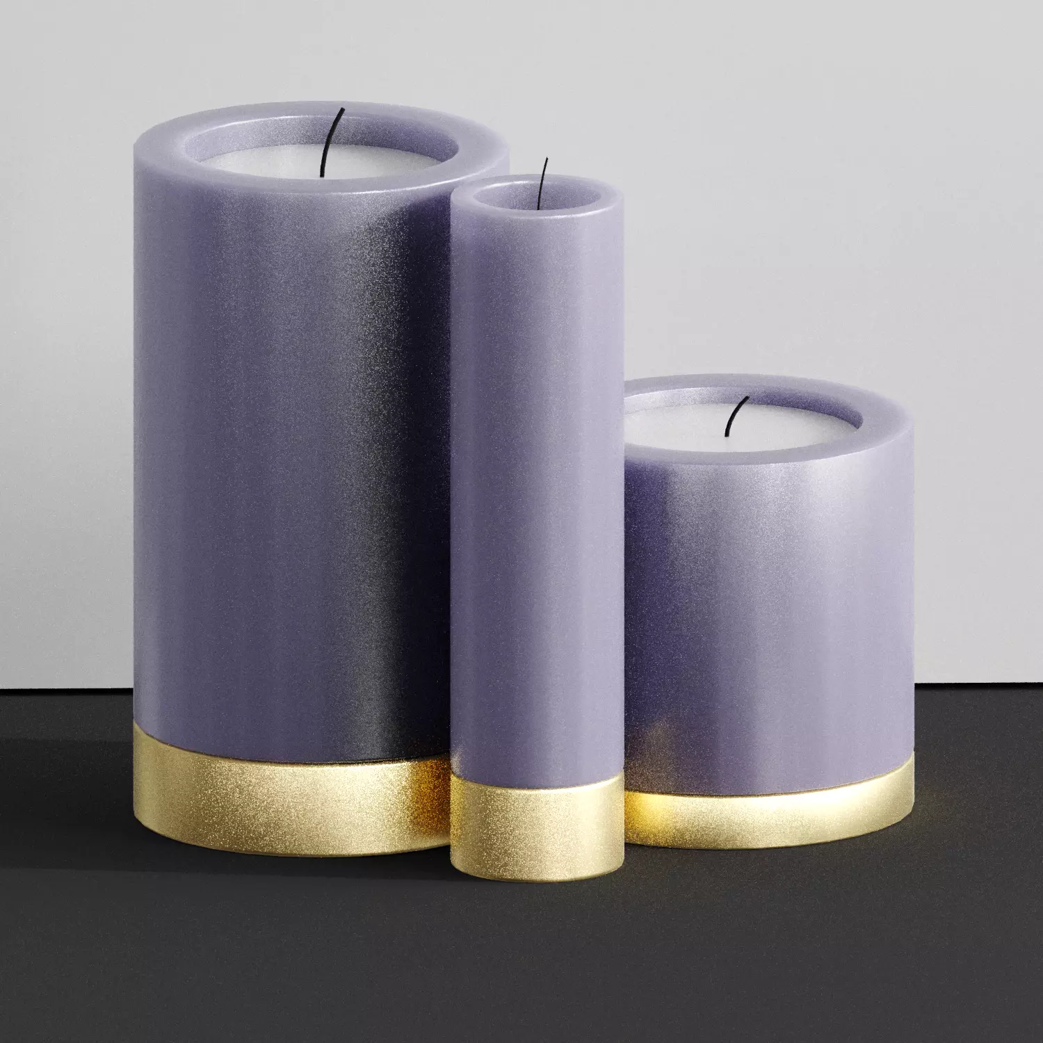 Modern candle Free 3D model_0