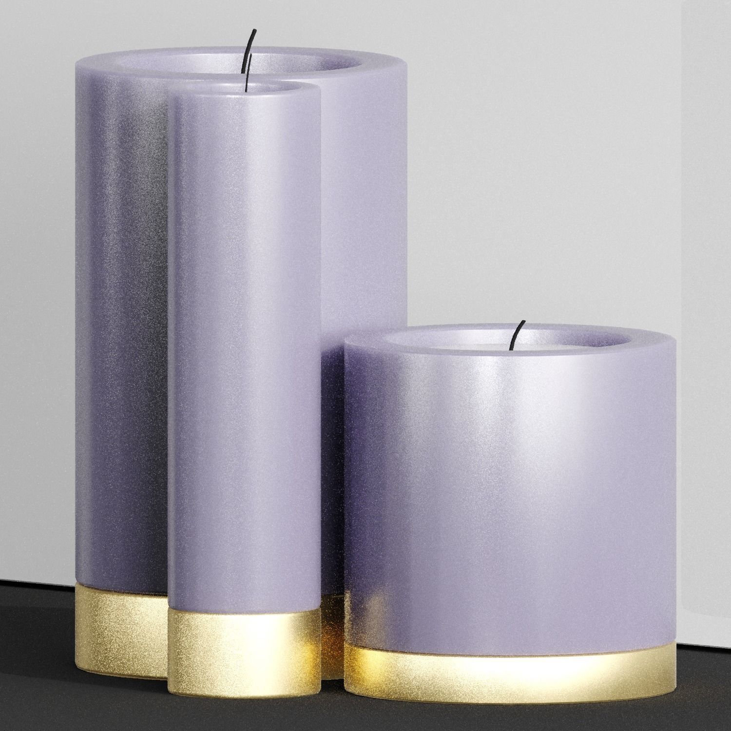 Modern candle Free 3D model_1