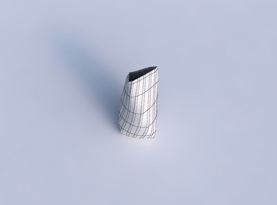 Vase twist tipped triangle with twisted bands 3D print model_6