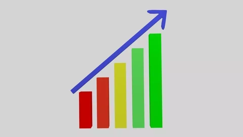 Diagram Graph Low-poly 3D model