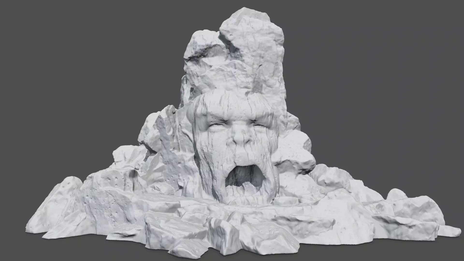 rock gate  3D print model_0