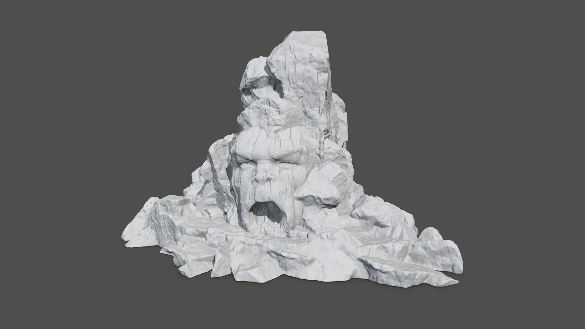 rock gate  3D print model_9