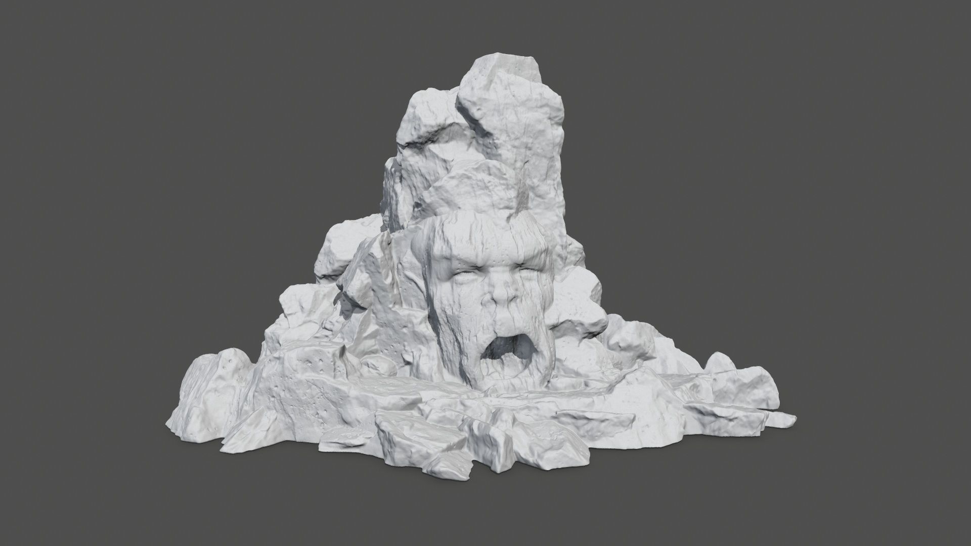 rock gate  3D print model_2