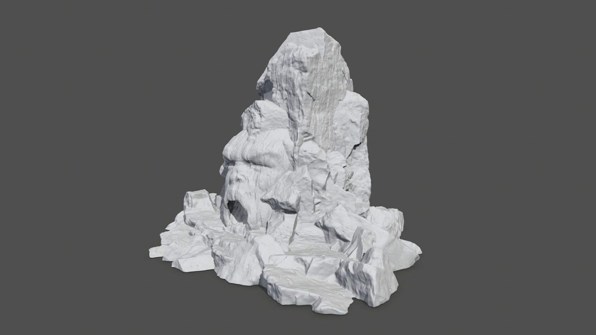 rock gate  3D print model_8