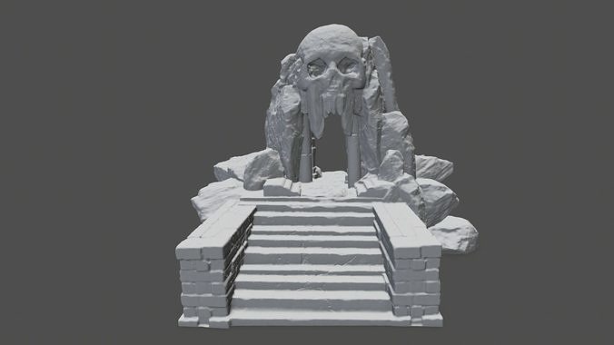 skull cave 3D print model