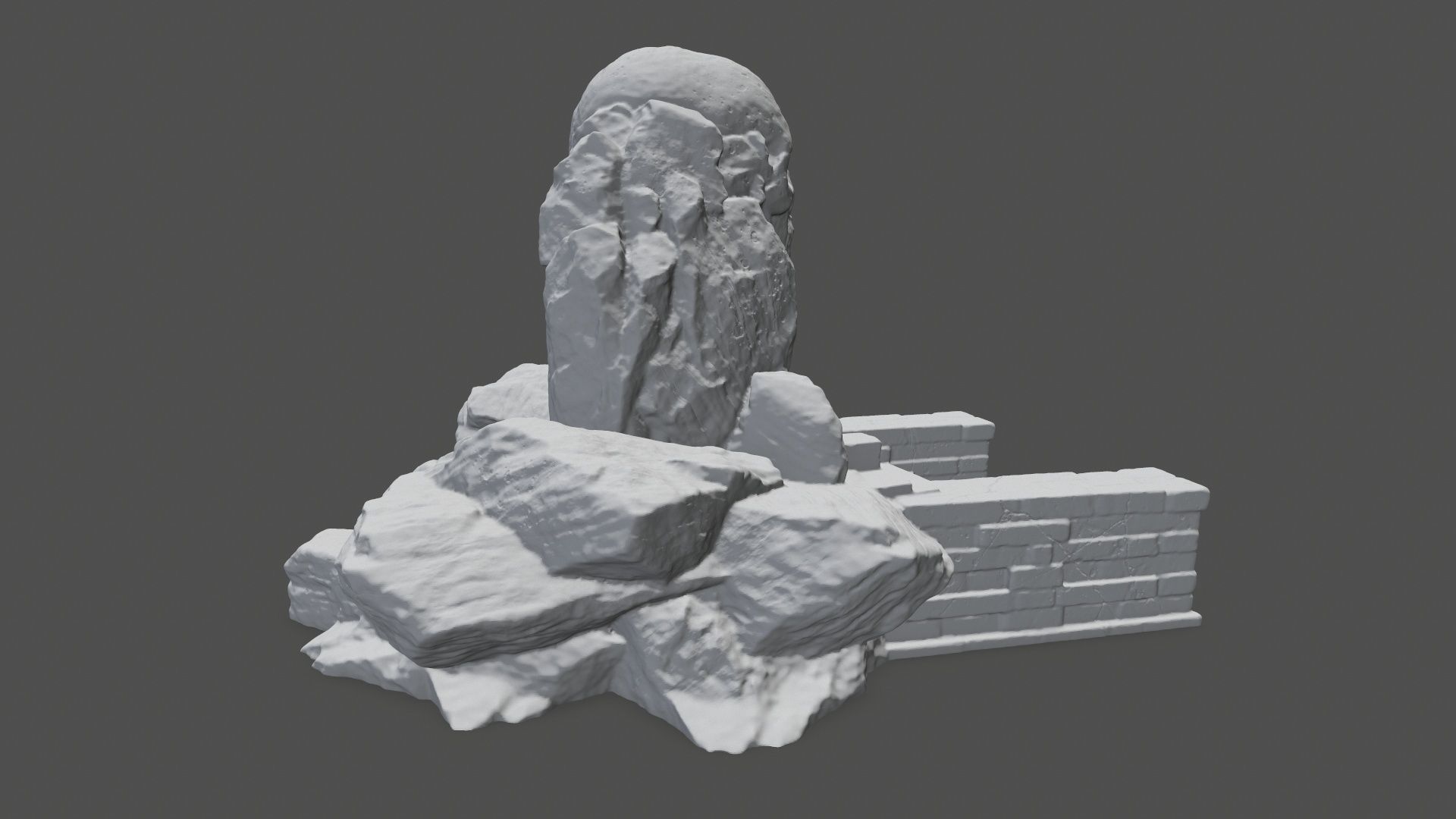 skull cave 3D print model_3