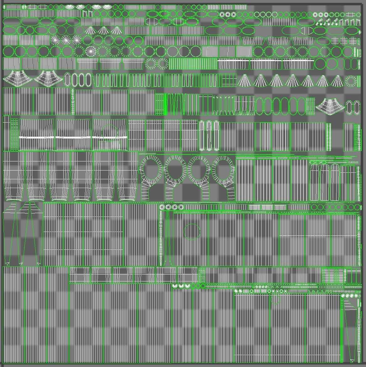 Stationery set PBR different colored pens and pencils Low-poly 3D model_10