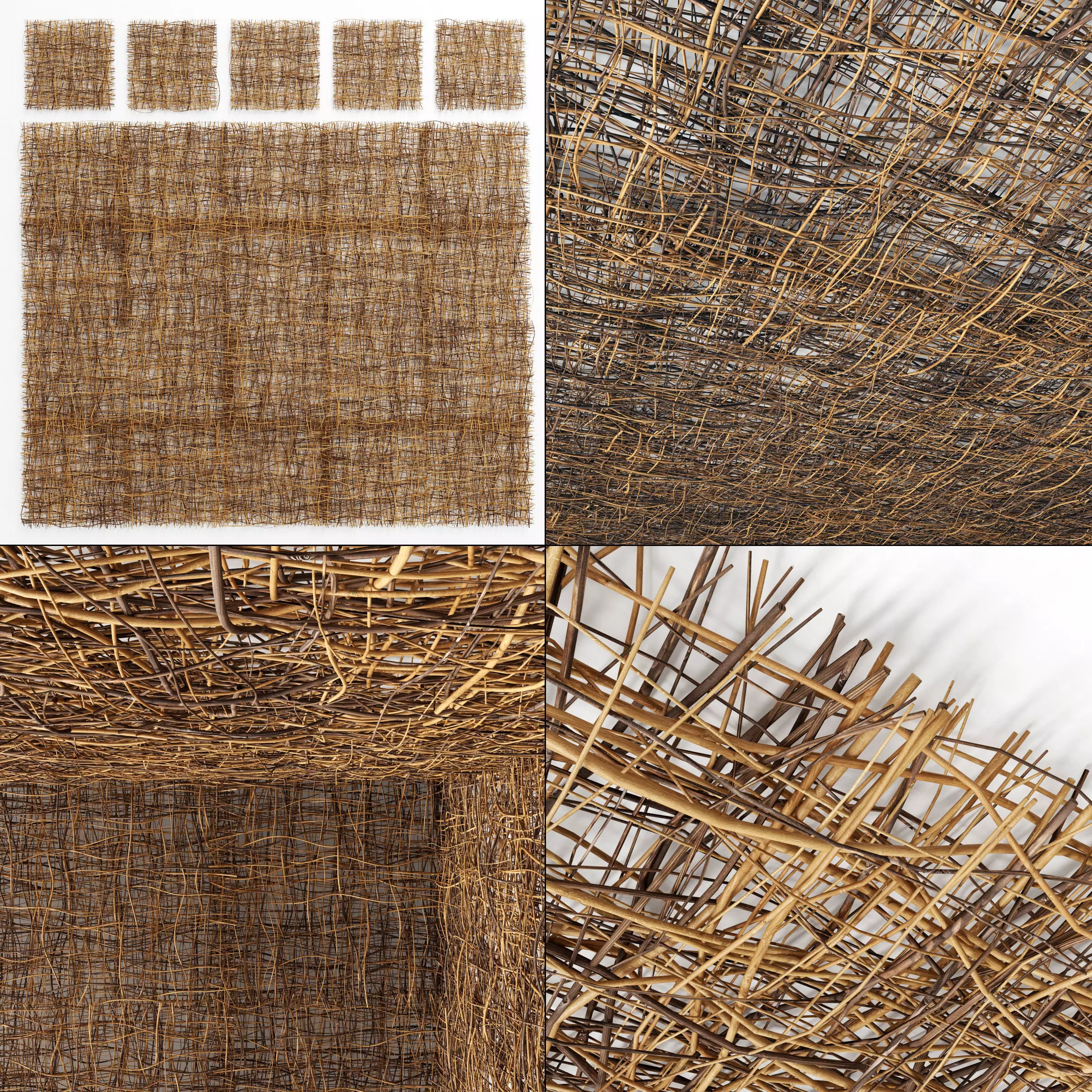 Ceiling canopy branch thin crooked n2 3D model_0