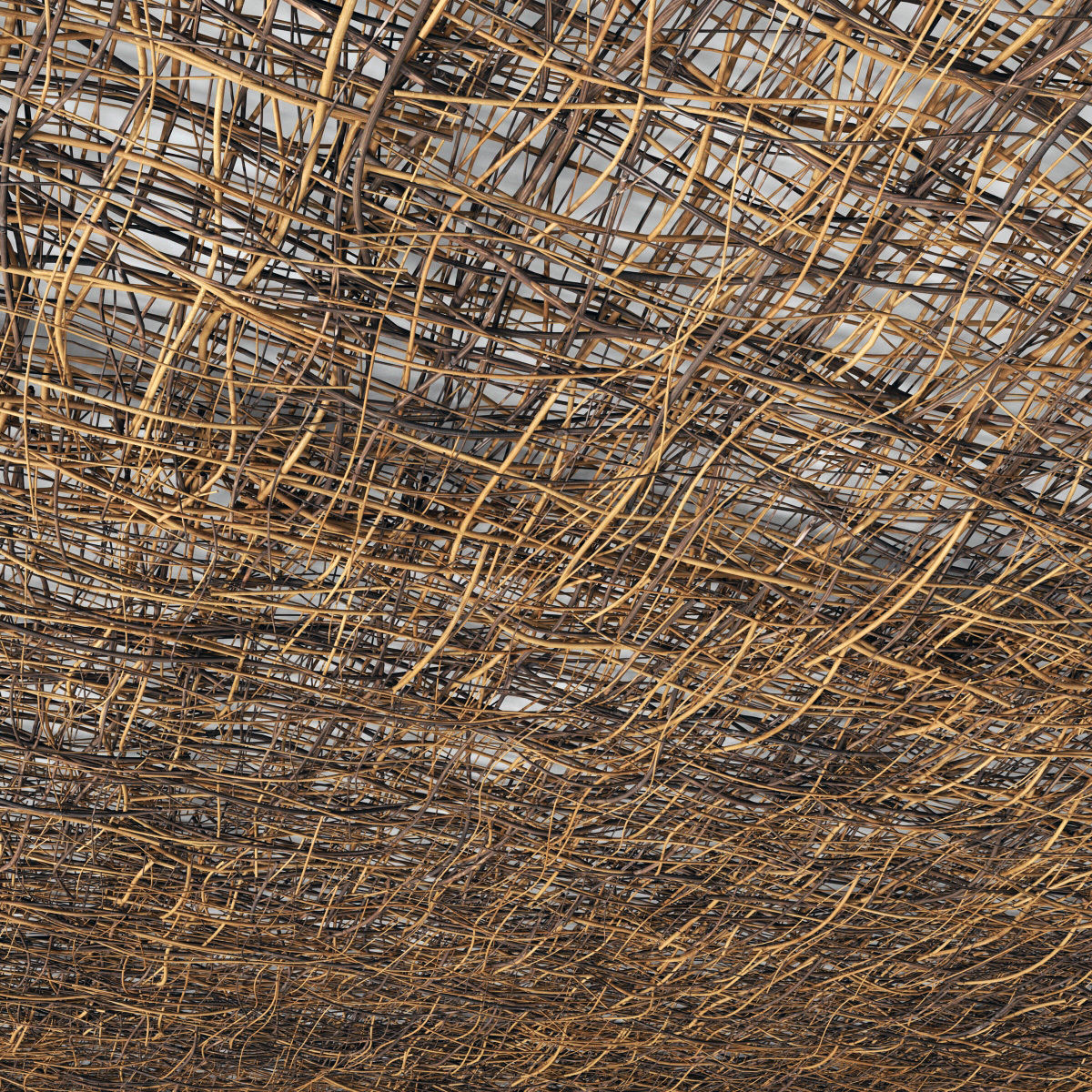 Ceiling canopy branch thin crooked n2 3D model_1