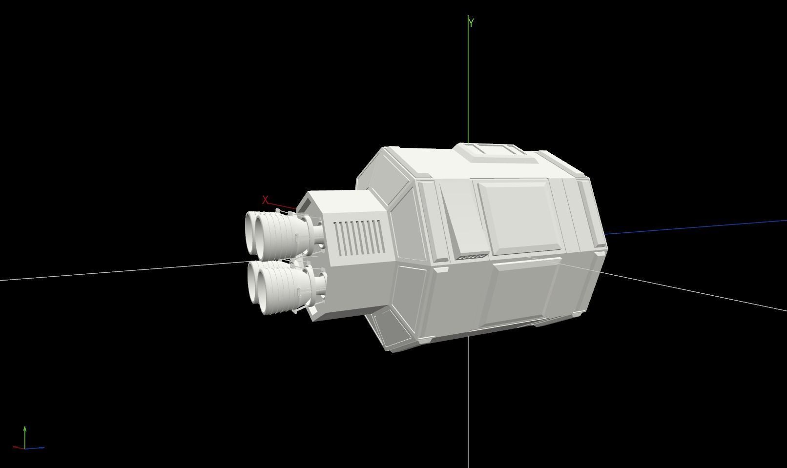 Sci-fi Escape Pod Low-poly 3D model_15