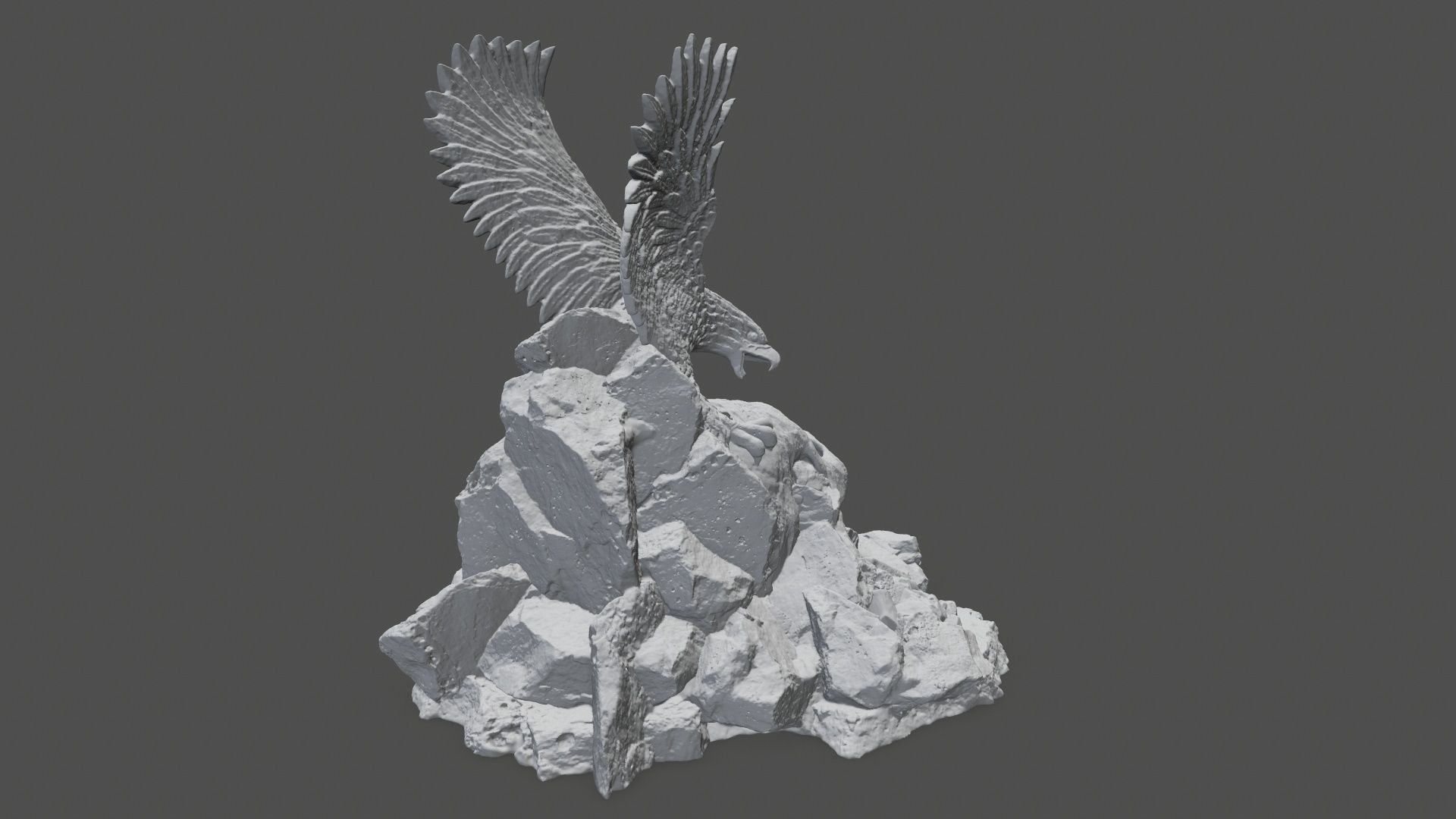skull  eagle 3D print model_4