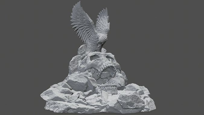 skull  eagle 3D print model