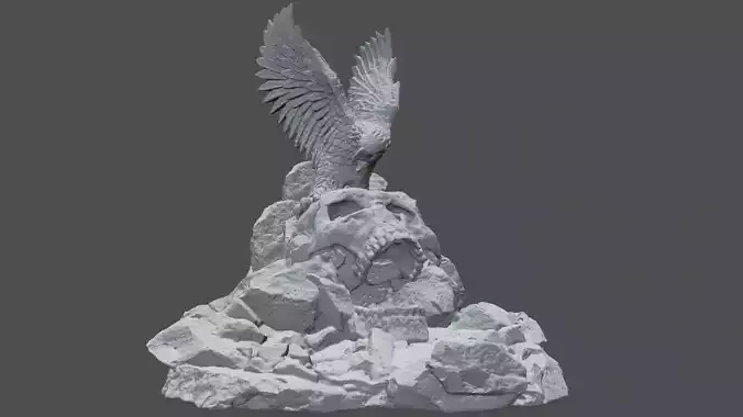 skull  eagle 3D print model