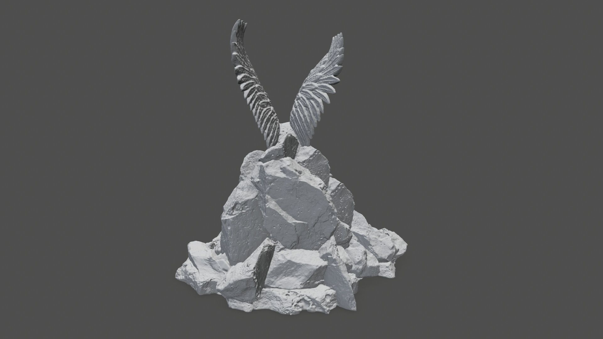 skull  eagle 3D print model_5