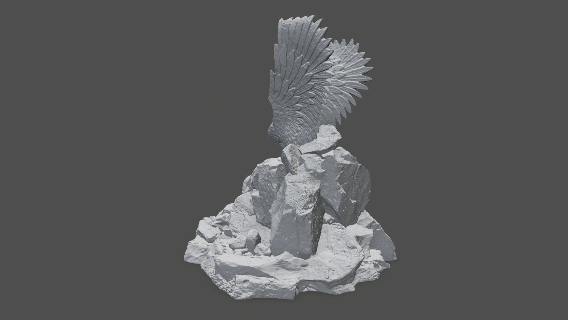 skull  eagle 3D print model_6