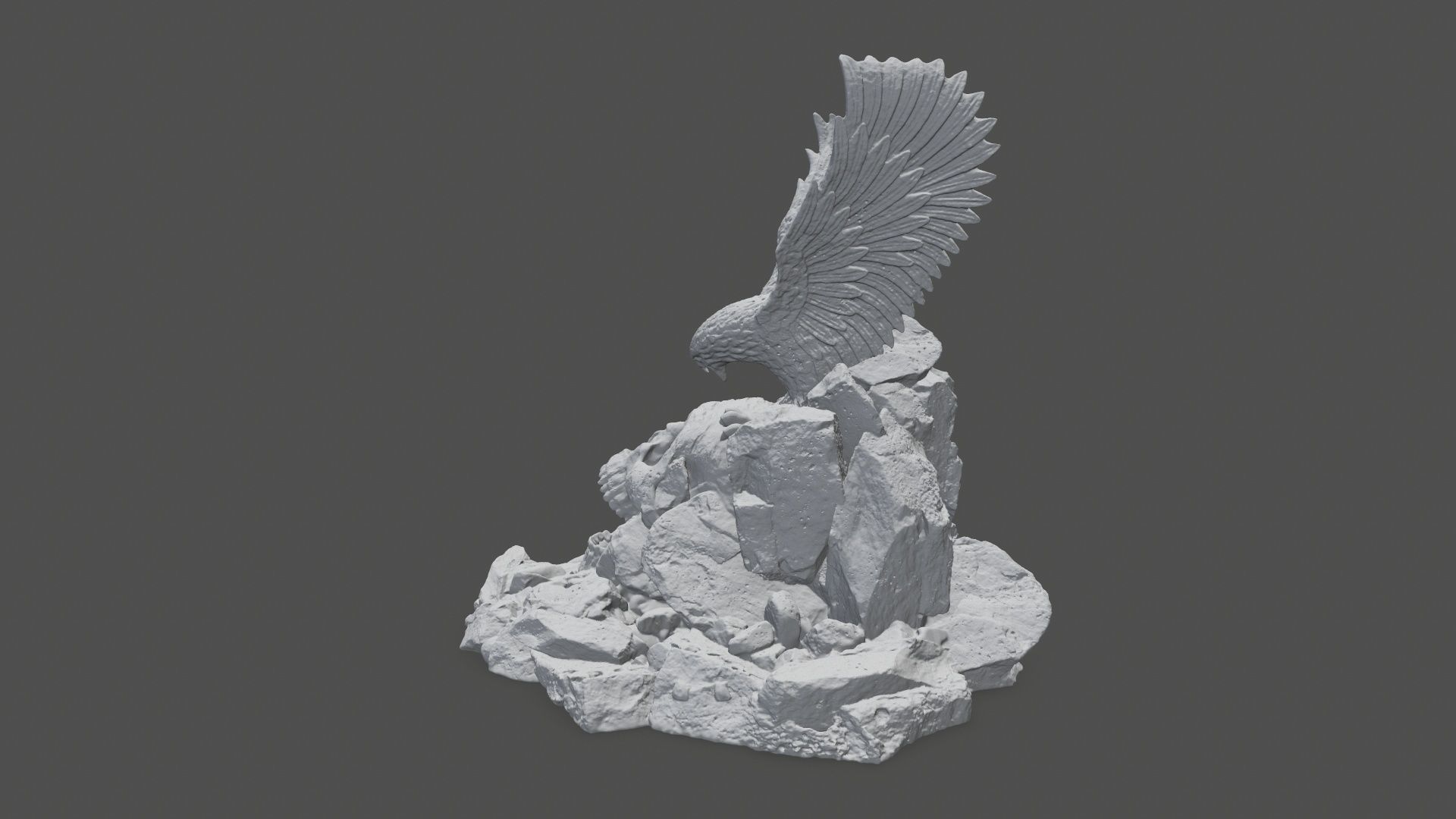skull  eagle 3D print model_7