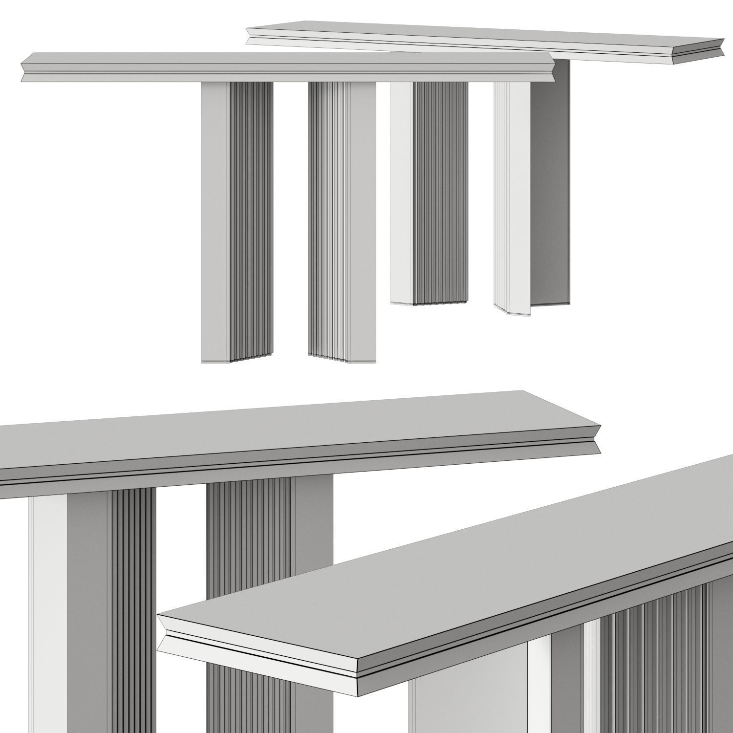 Luxxu Beyond Console Table 3D model_1