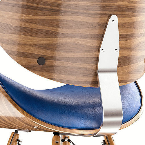 Corvus Madonna Mid-century Teal Accent Chair 3D model 5