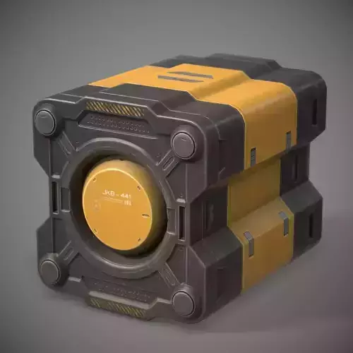 sci fi crate PBR Low-poly 3D model