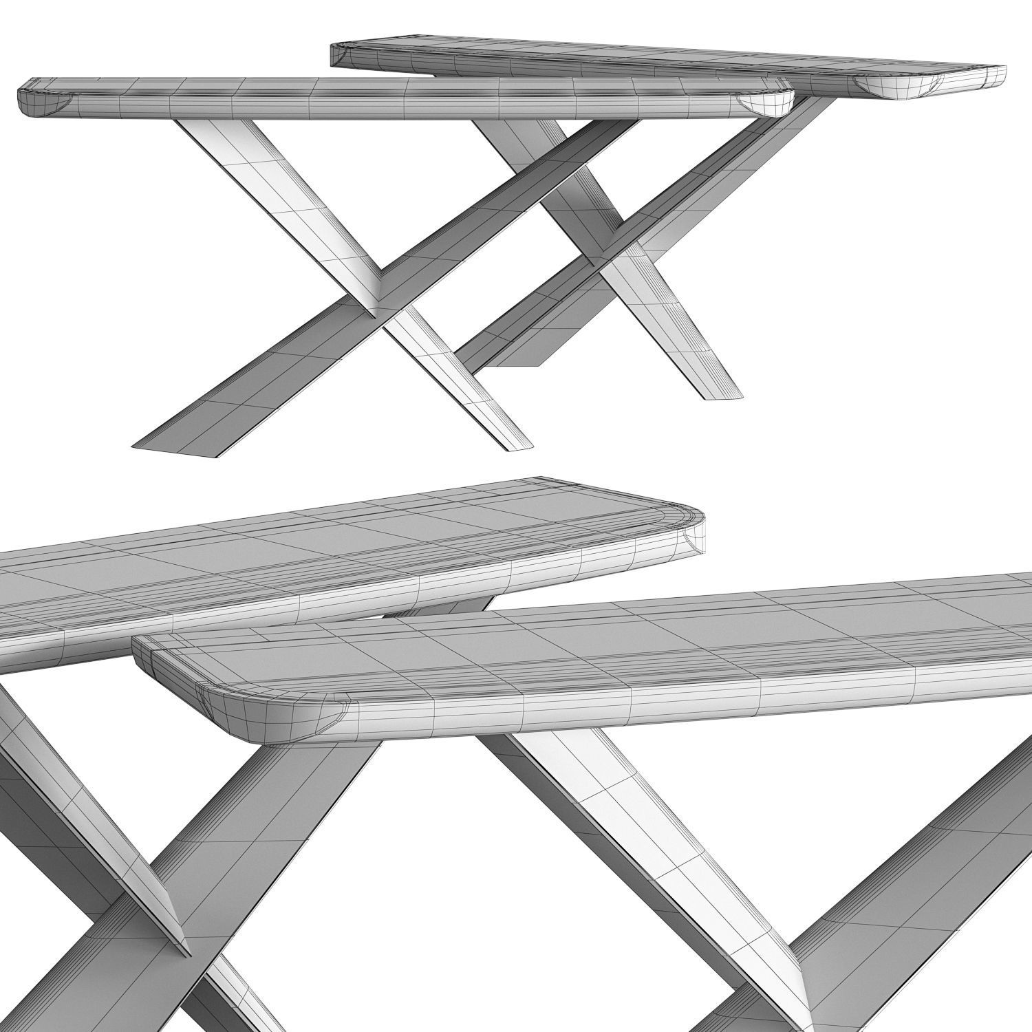 Cattelan Italia Terminal Keramik Premium Console Table 3D model_1