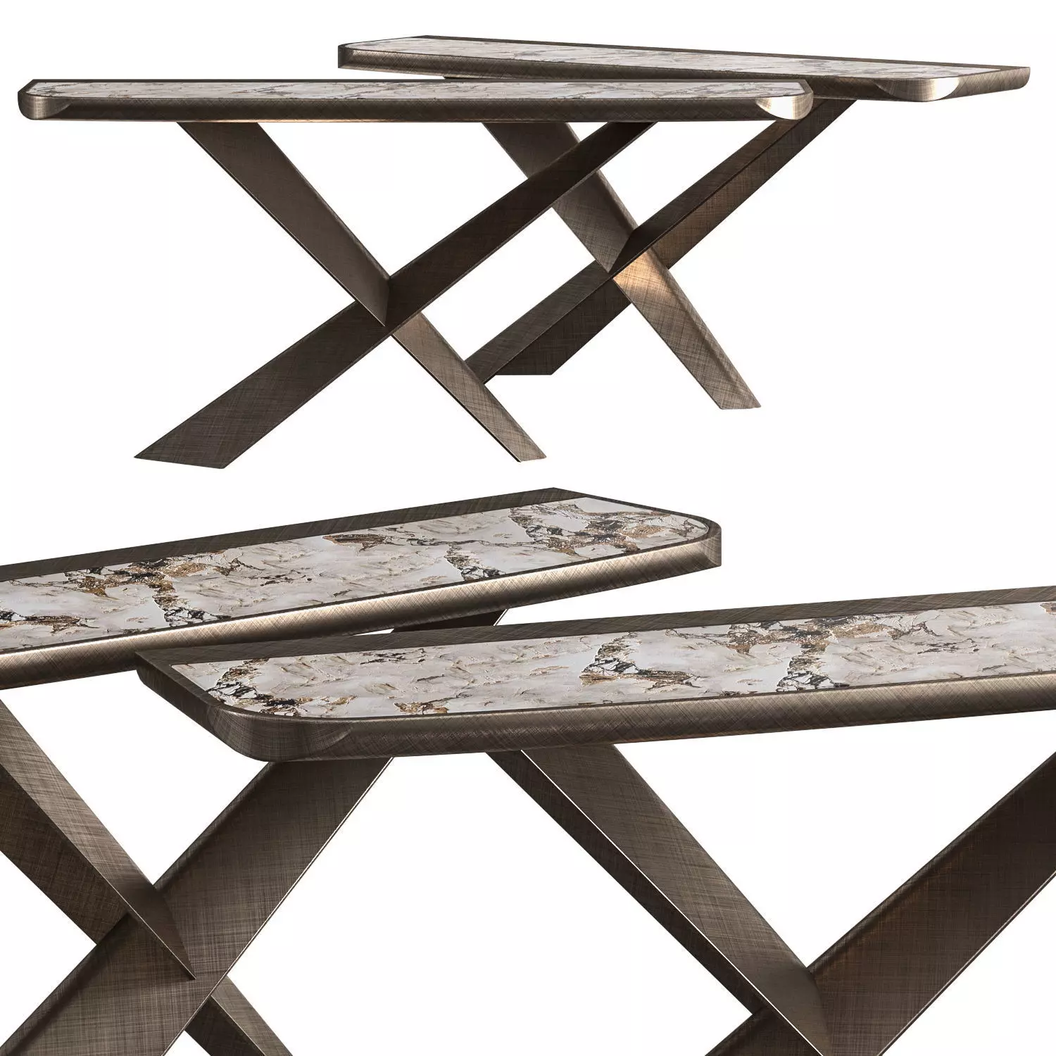 Cattelan Italia Terminal Keramik Premium Console Table 3D model_0