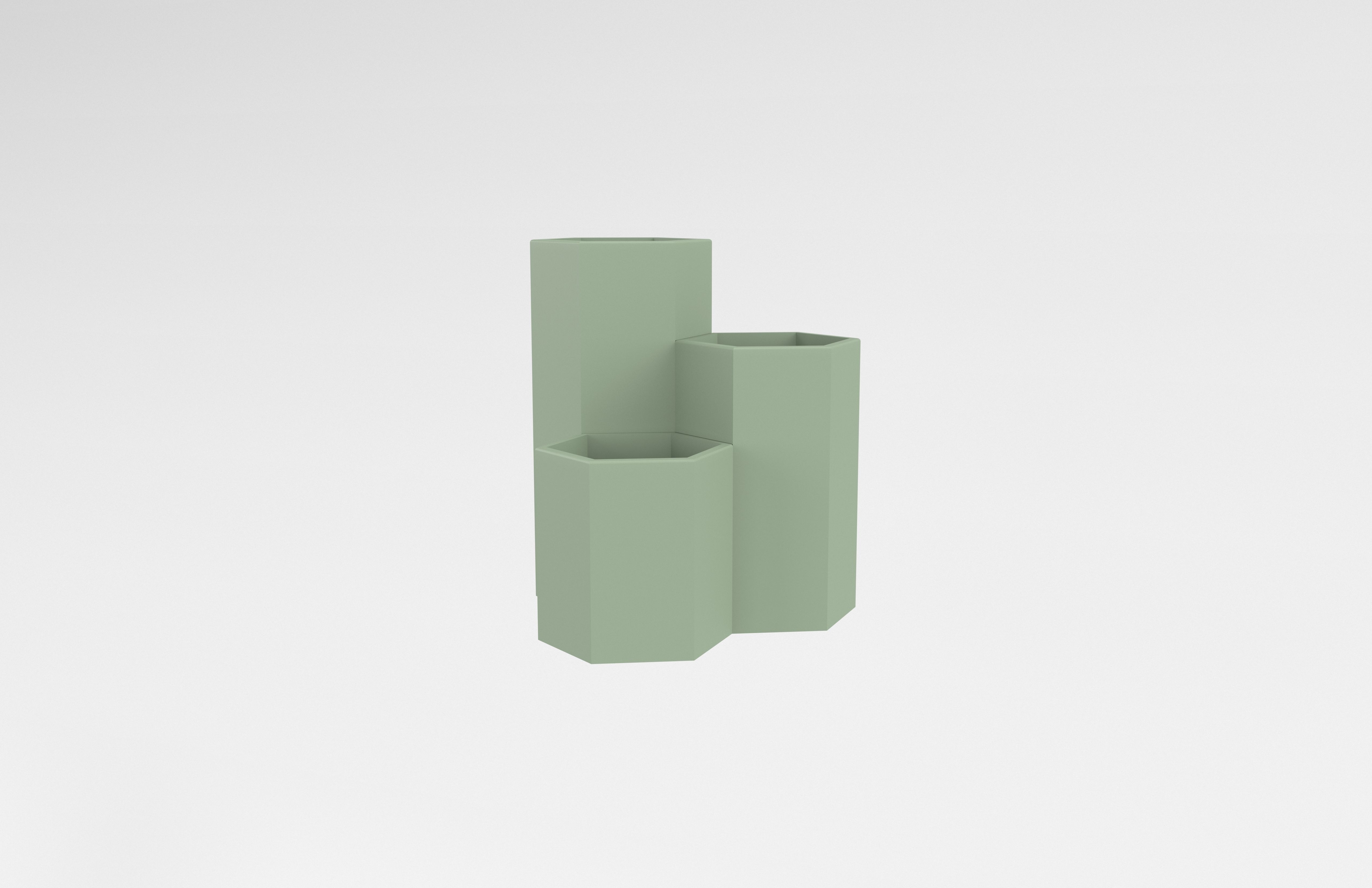 Hexagonal Pen Holder v1 002 Low-poly 3D model_2