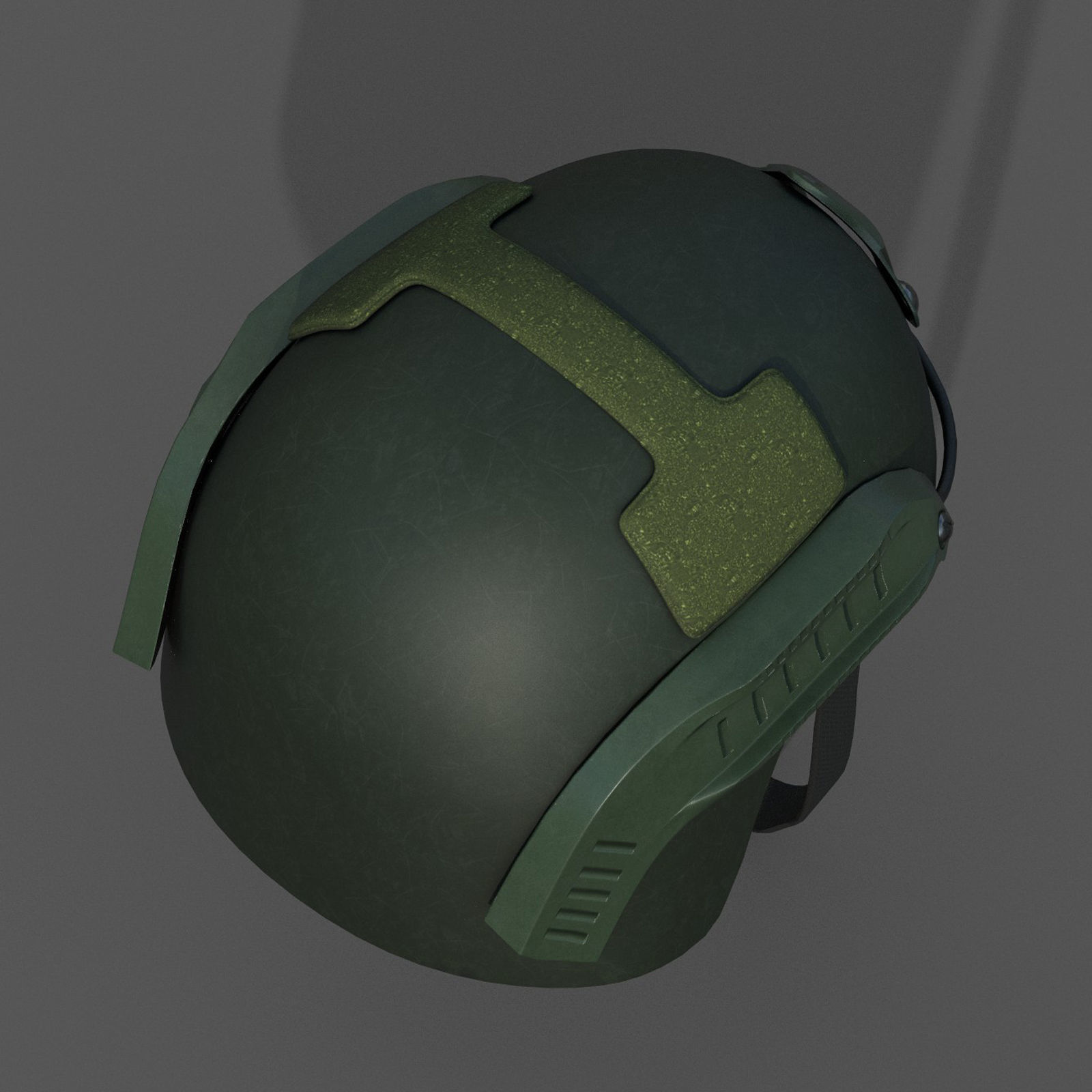 Helmet military combat soldier armor scifi low poly  Low-poly 3D model_9