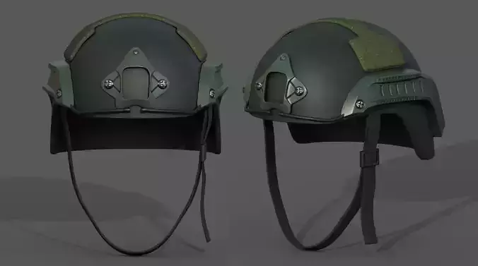 Helmet military combat soldier armor scifi low poly 
