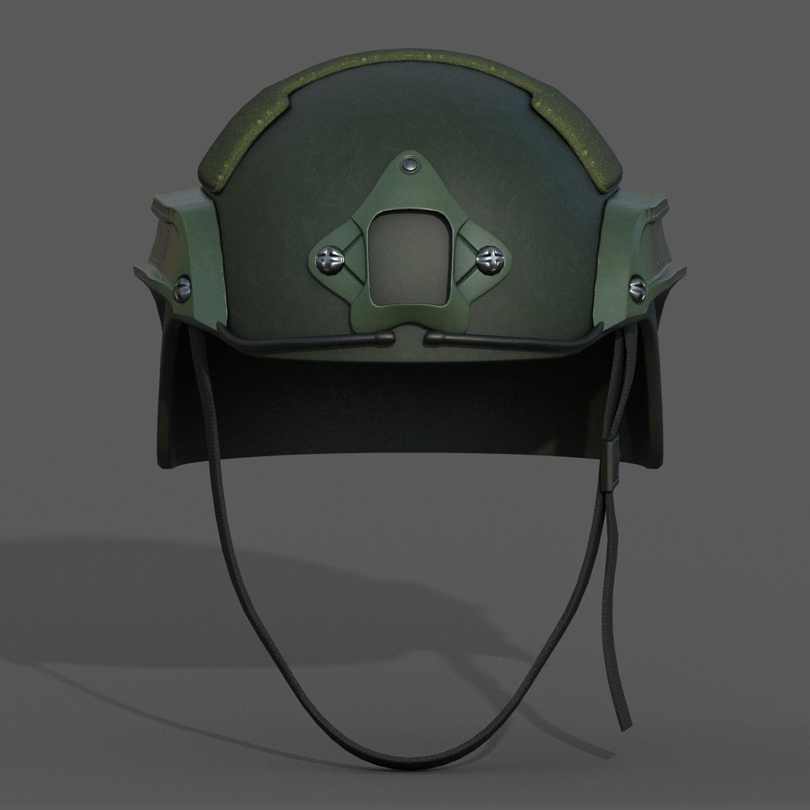 Helmet military combat soldier armor scifi low poly  Low-poly 3D model_3