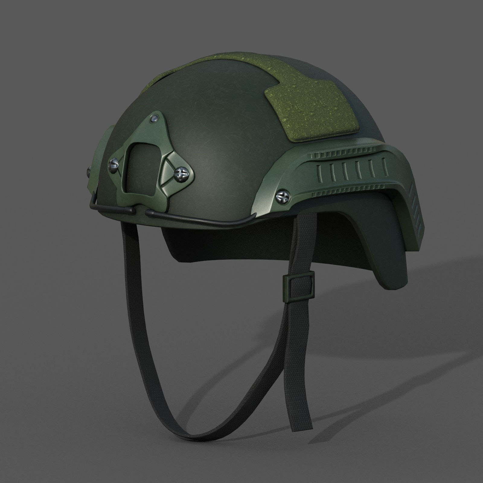 Helmet military combat soldier armor scifi low poly  Low-poly 3D model_1