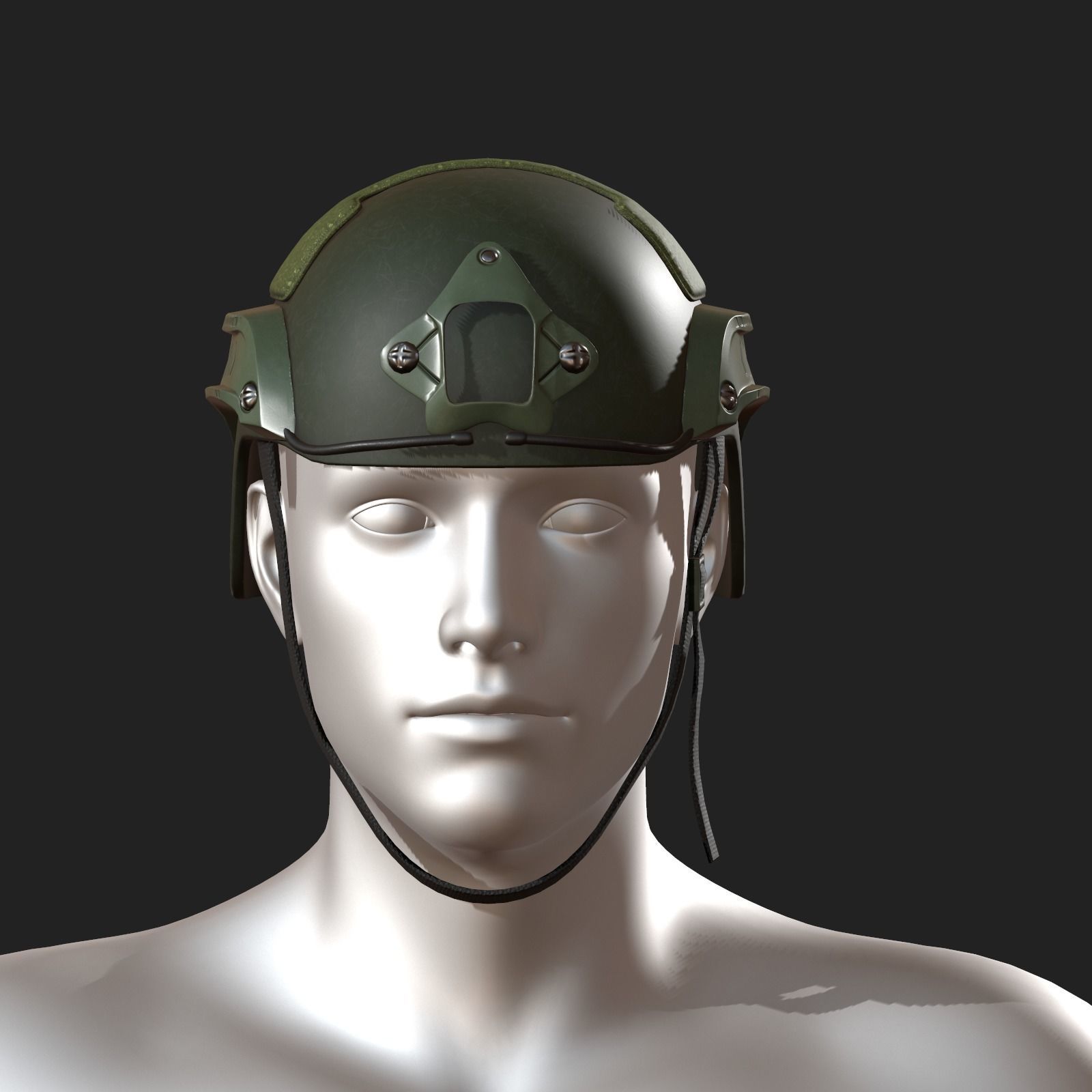 Helmet military combat soldier armor scifi low poly  Low-poly 3D model_8