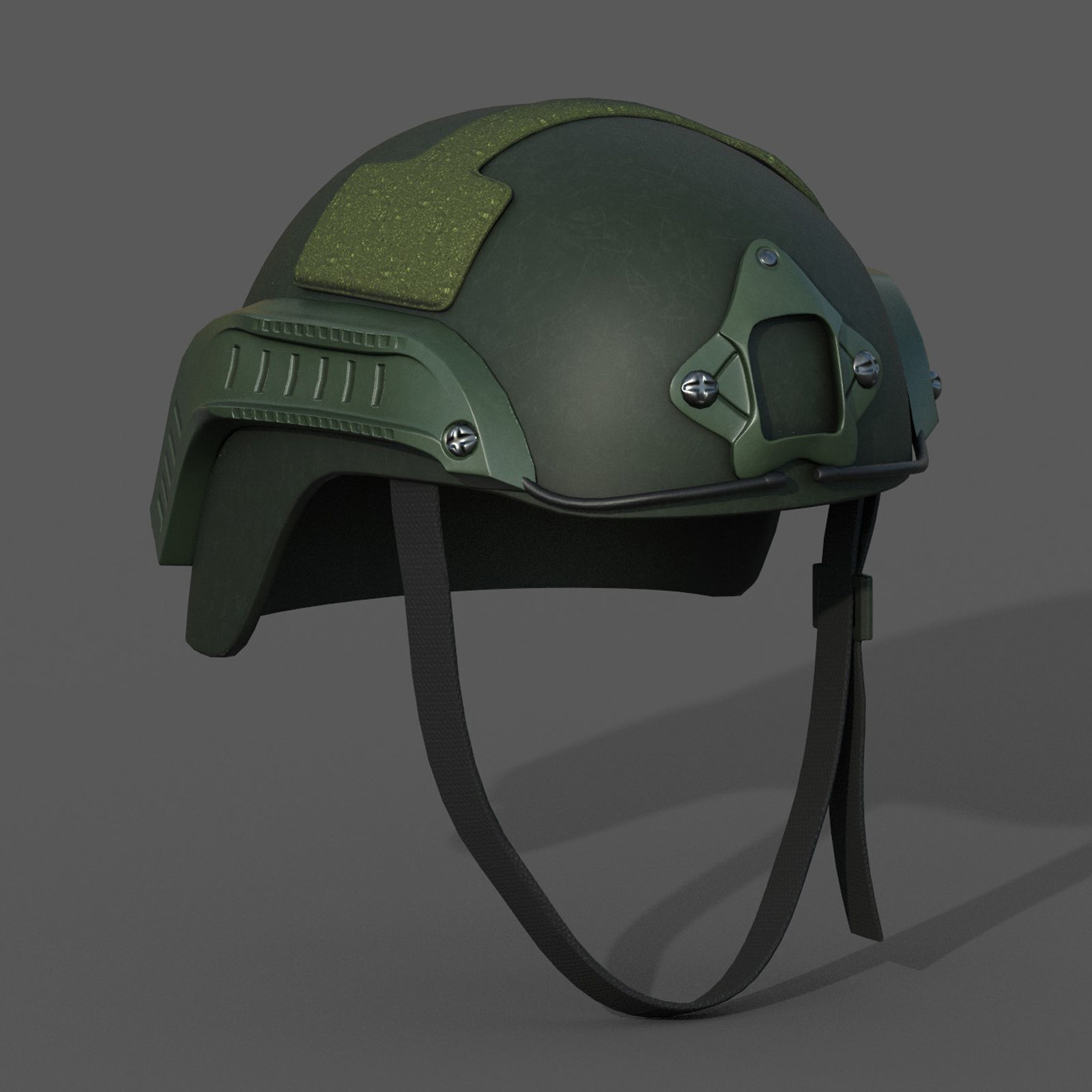 Helmet military combat soldier armor scifi low poly  Low-poly 3D model_2