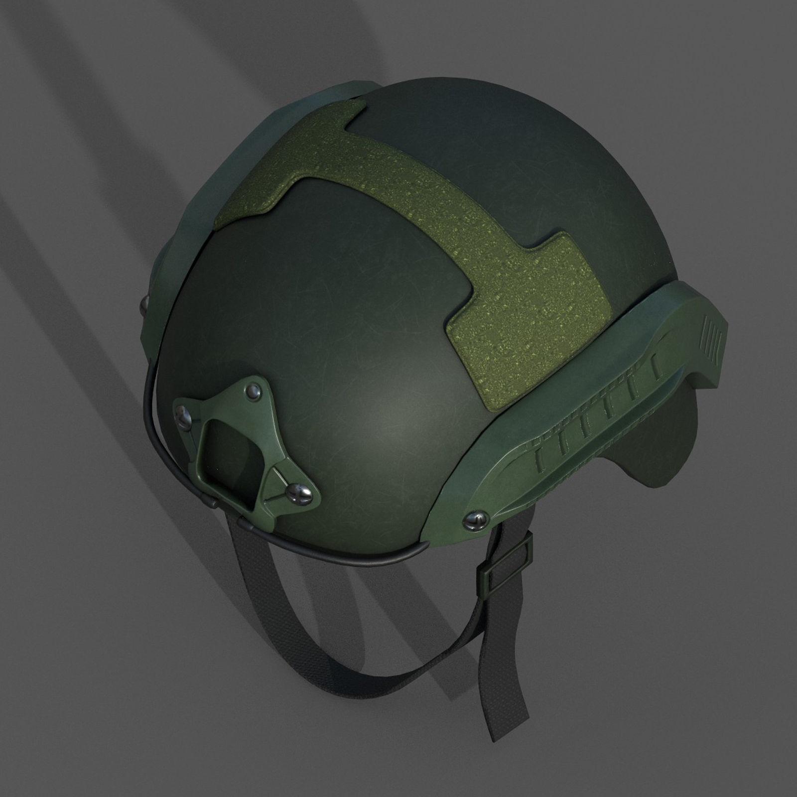 Helmet military combat soldier armor scifi low poly  Low-poly 3D model_6