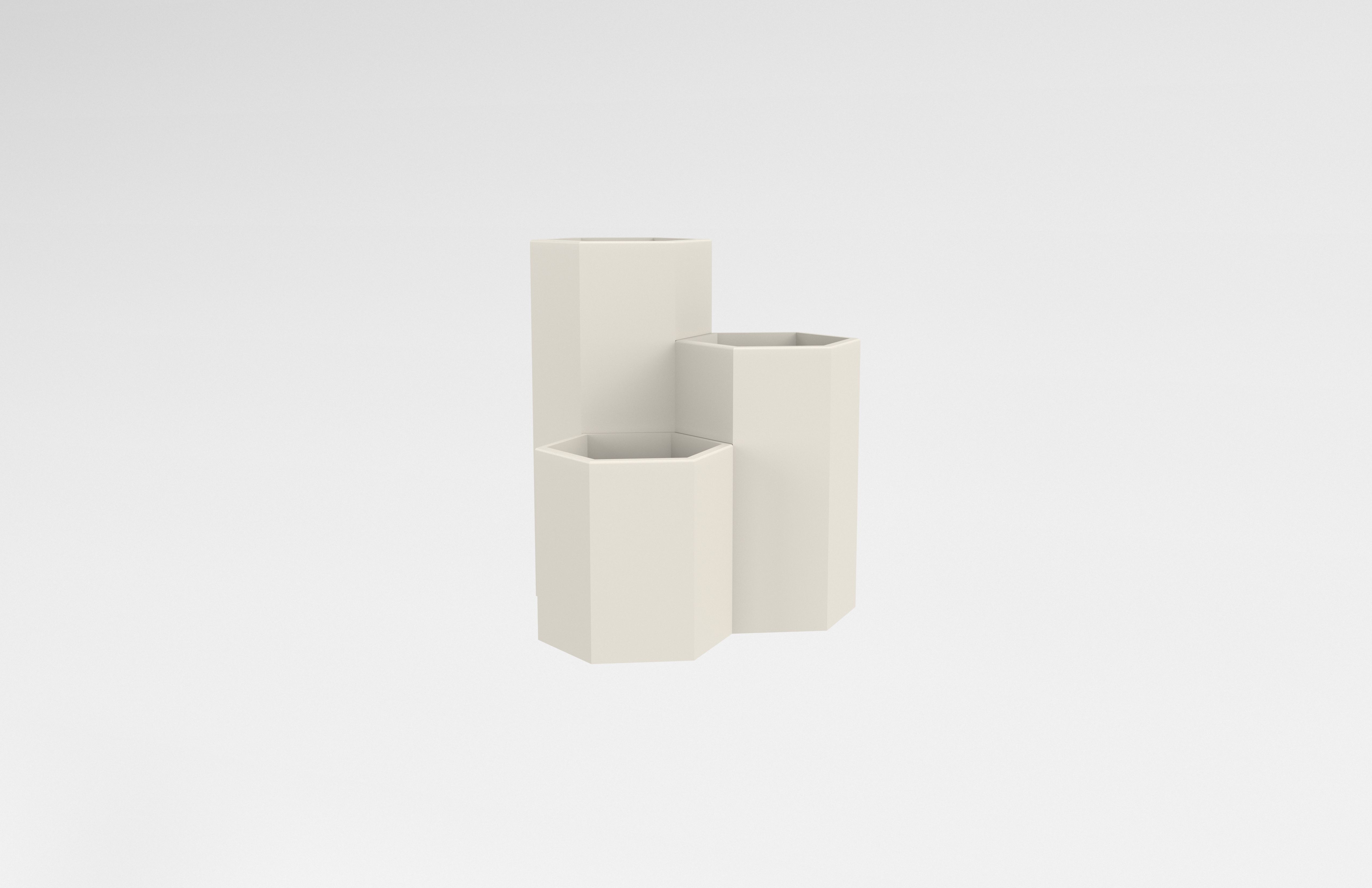 Hexagonal Pen Holder v1 003 Low-poly 3D model_2