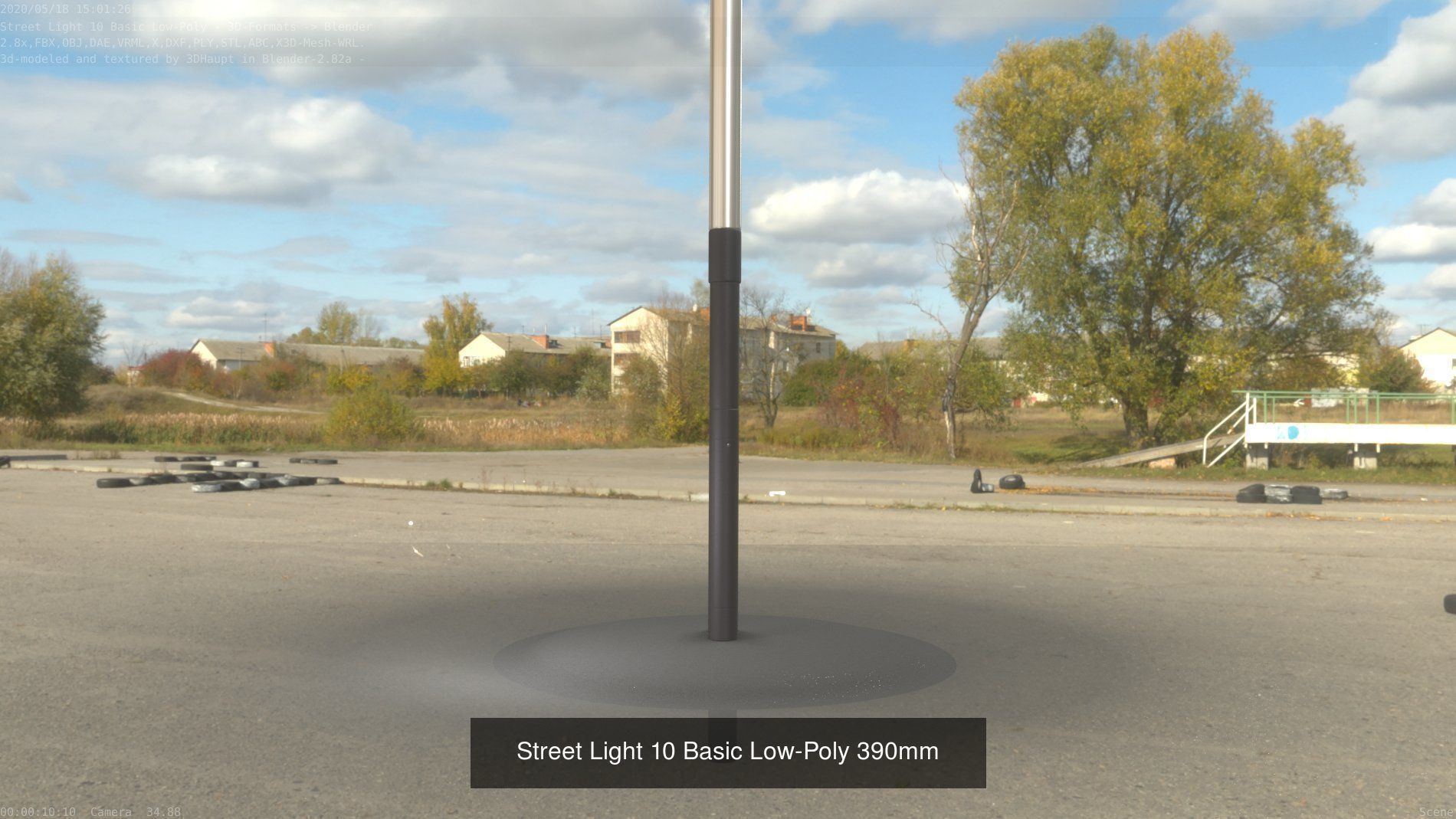 Basic Street Light Package 10 3D Model Collection_3