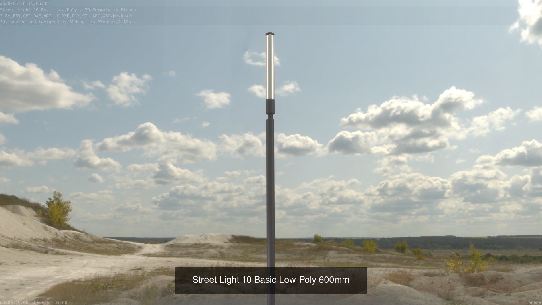 Basic Street Light Package 10 3D Model Collection_5