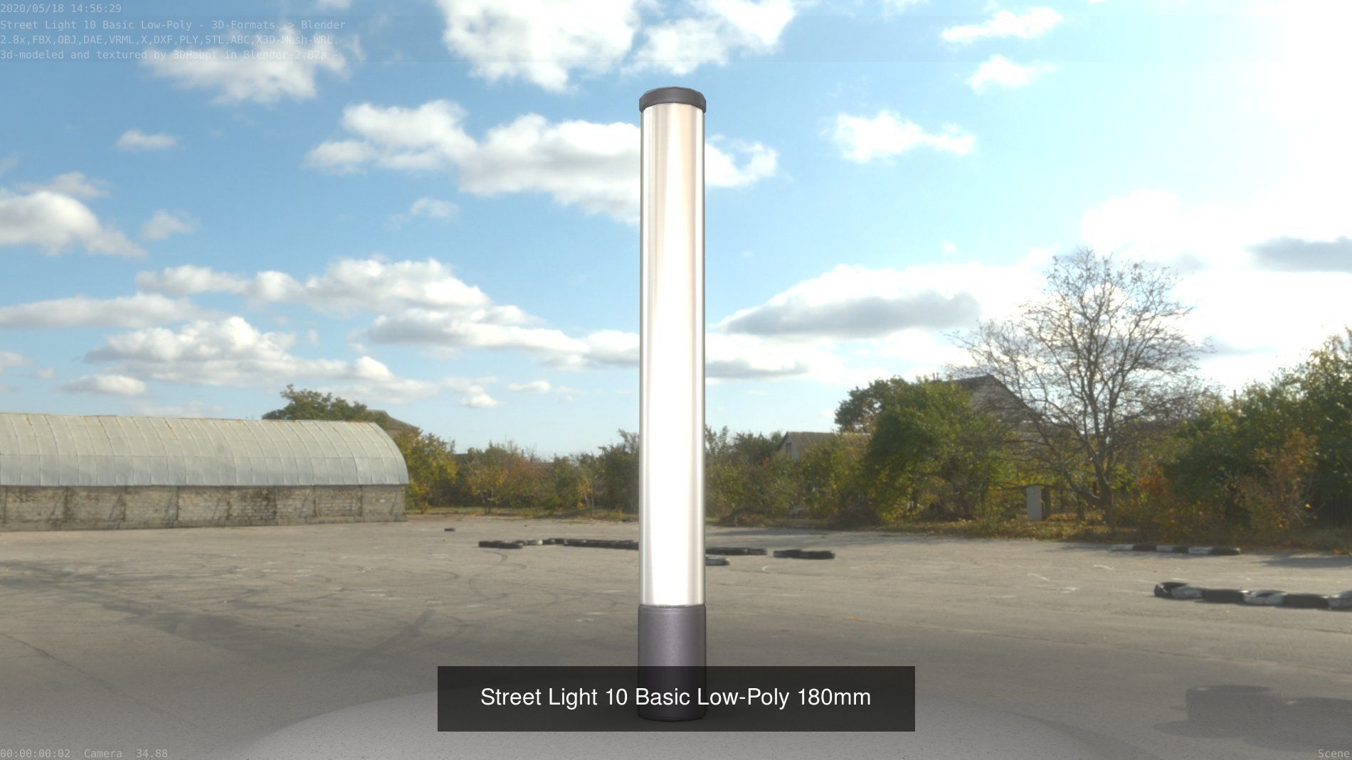 Basic Street Light Package 10 3D Model Collection_1