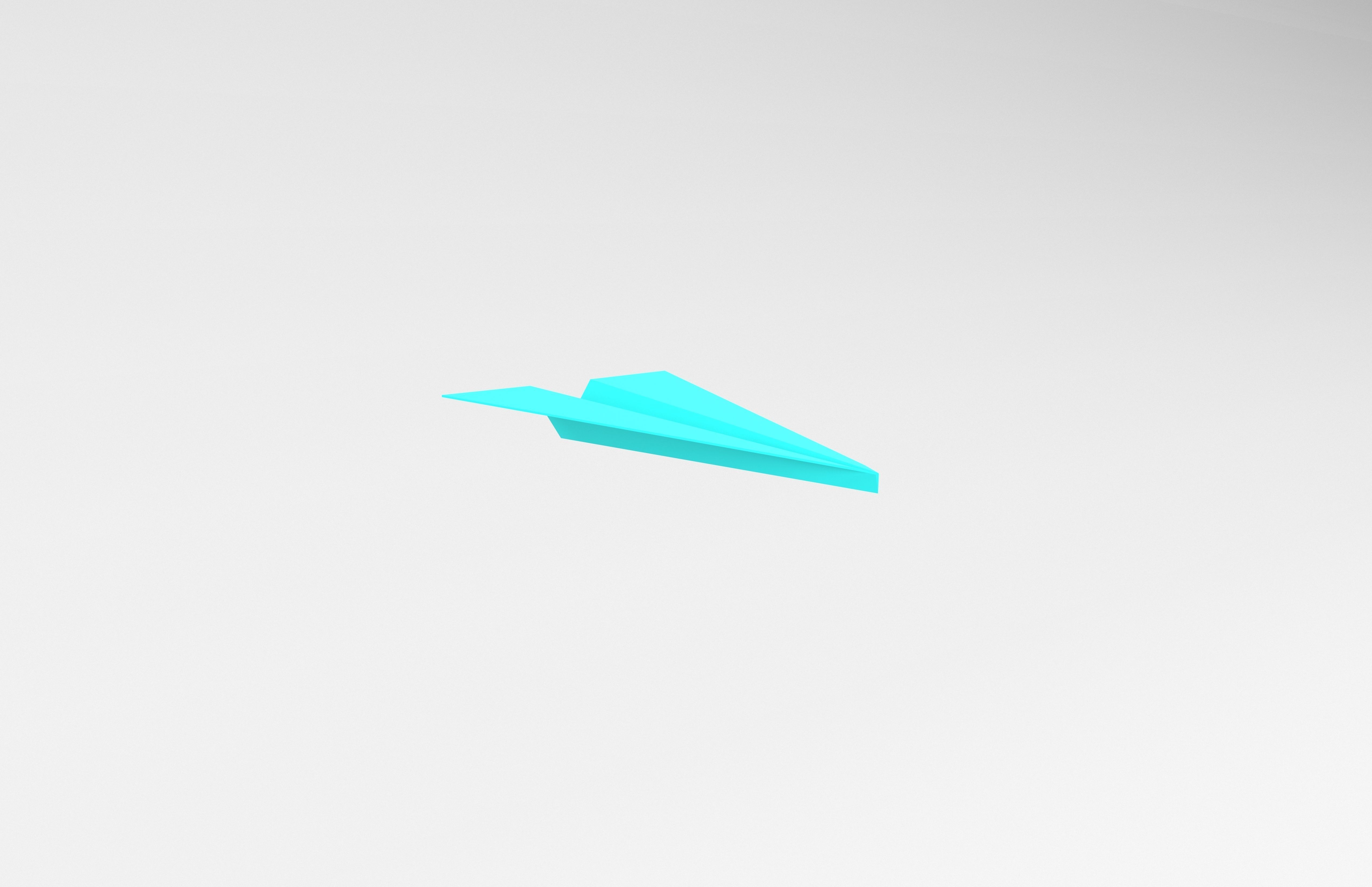 Paper Plane v1 005 Low-poly 3D model_3