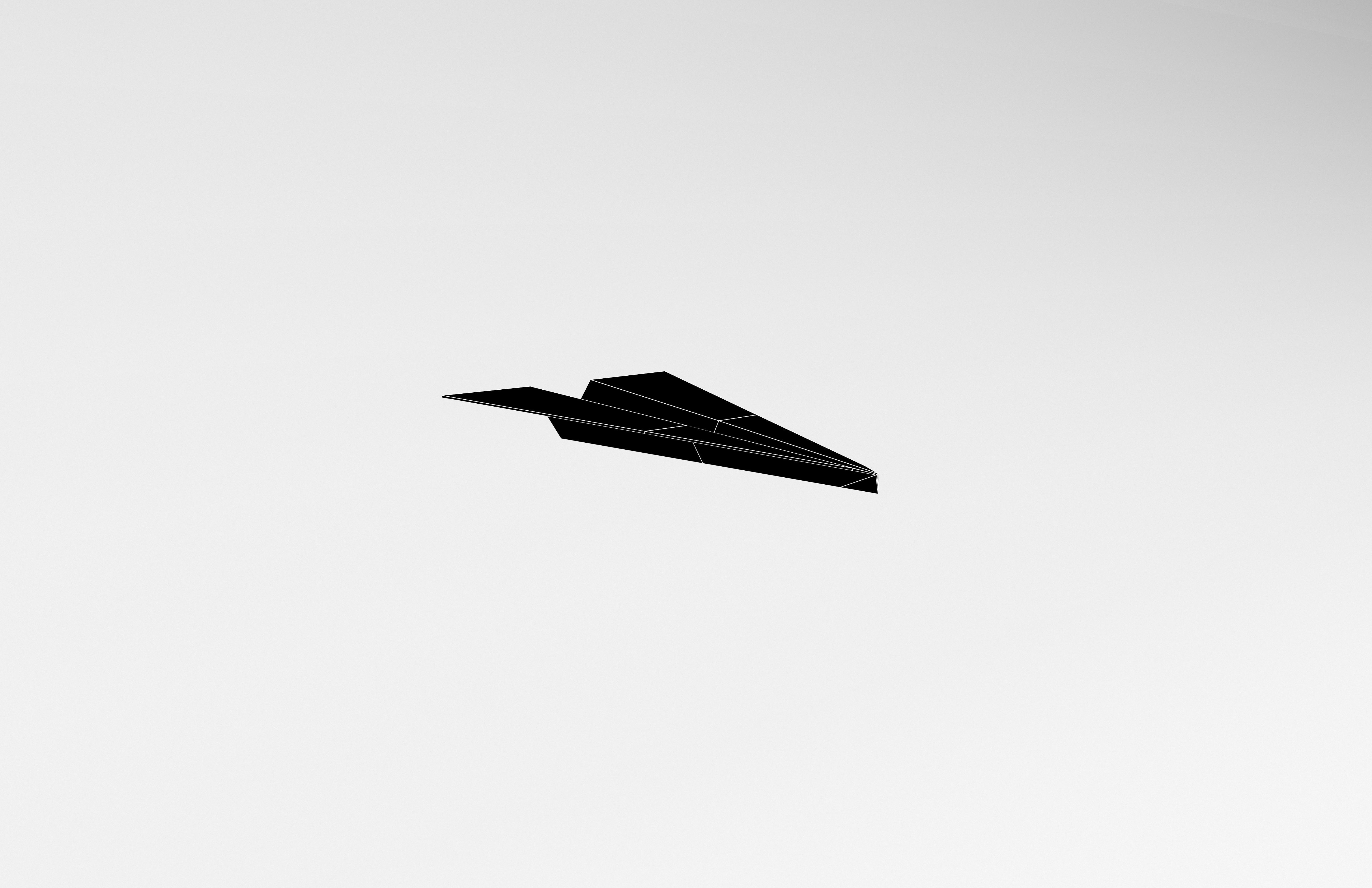 Paper Plane v1 005 Low-poly 3D model_7