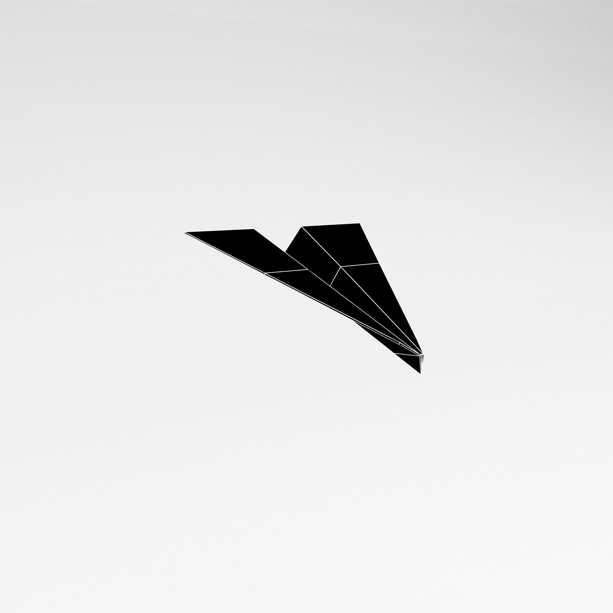 Paper Plane v1 005 Low-poly 3D model_4