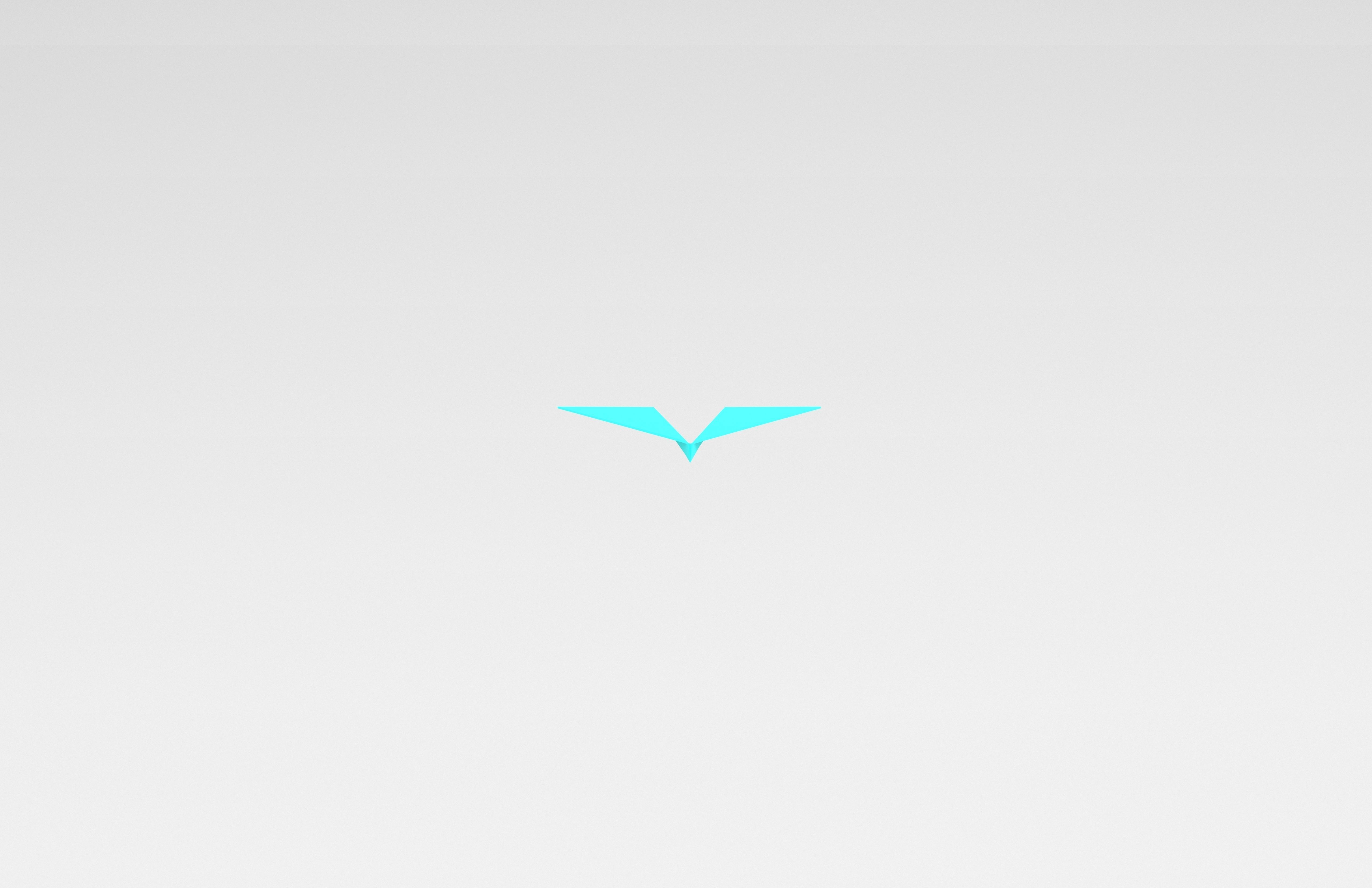 Paper Plane v1 005 Low-poly 3D model_1